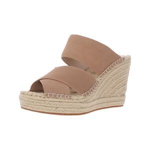 KENNETH COLE NEW YORK Womens Beige 1" Platform Olivia Wedge Shoes 6 M